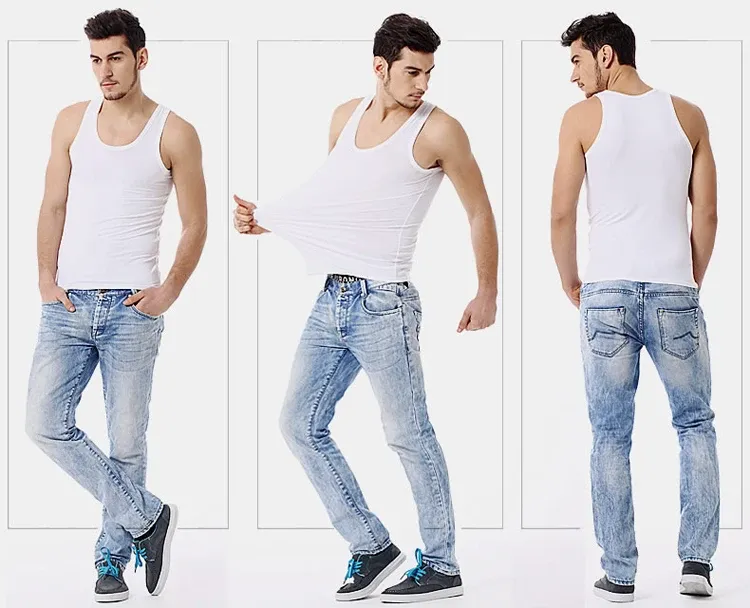 Men's 1/3 Pack Cotton Joker Vest - Versatile Sleeveless O-Neck T-Shirt for Sports, Fitness, Casual Wear - All Seasons Comfort for Youth & Middle-Aged showcase 3