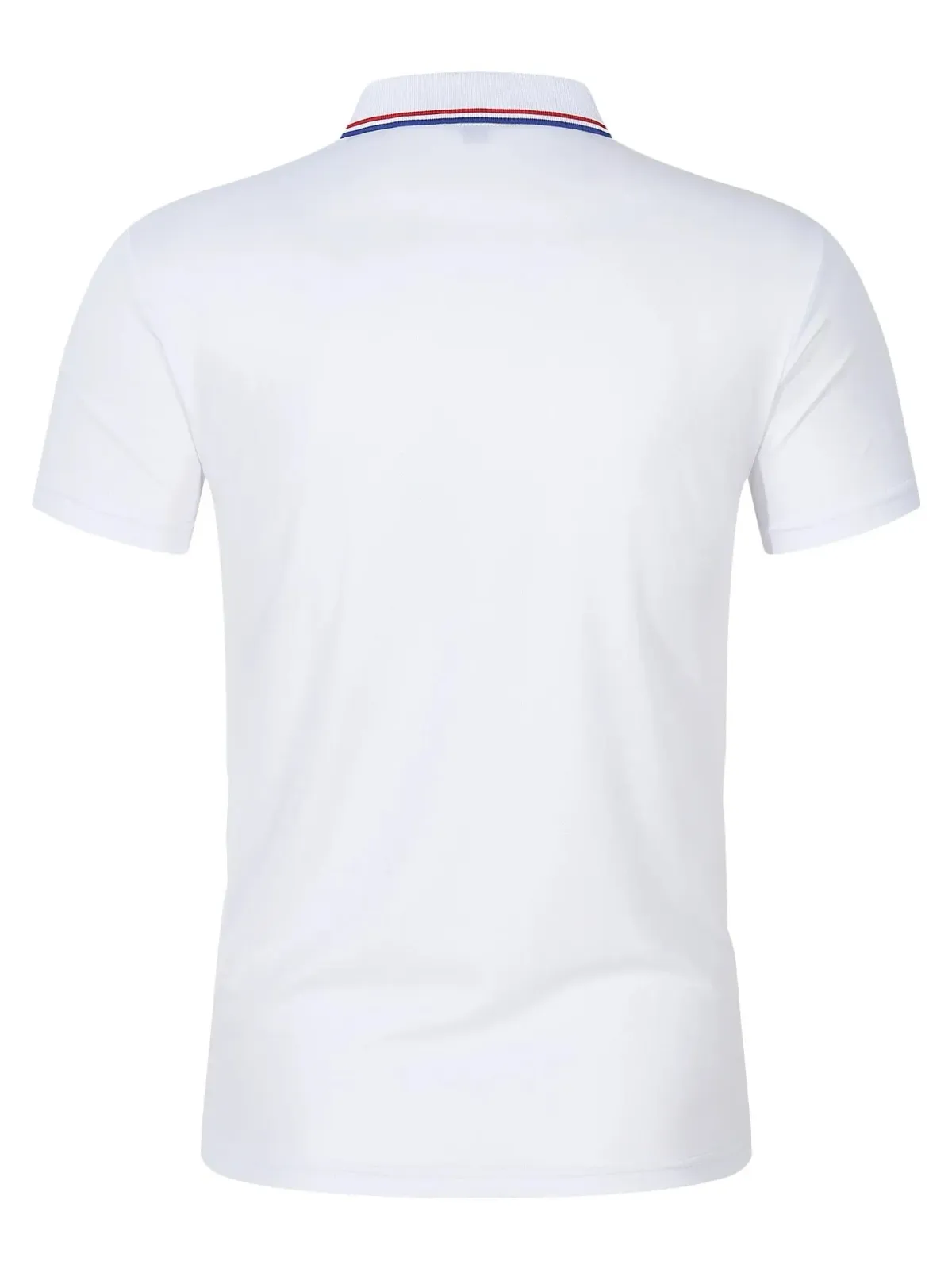 Men's Summer Casual Polo Shirt - Breathable Polyester Short Sleeve T-Shirt, Solid Color, Comfortable Fit for Everyday Wear showcase 11
