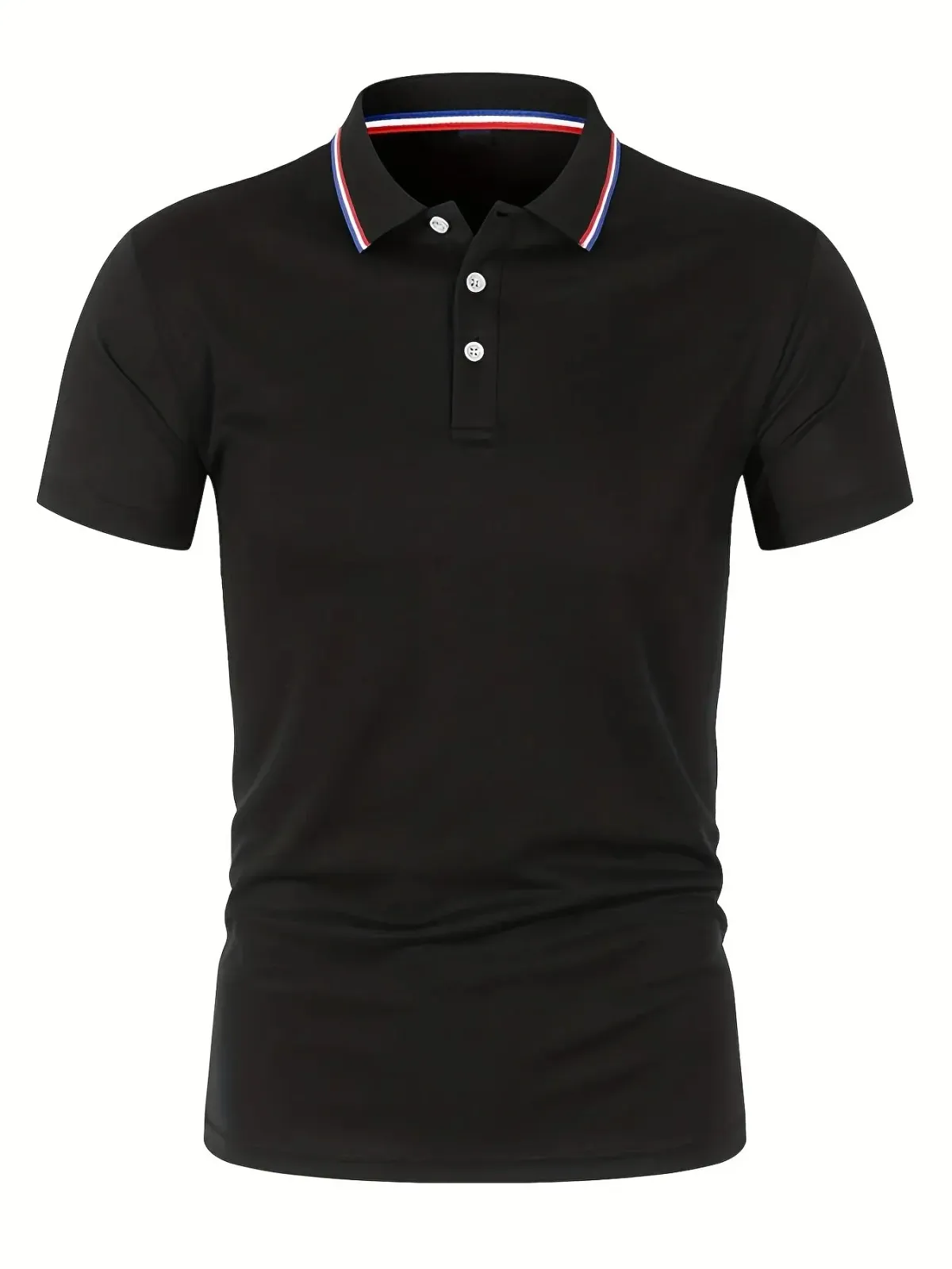 Men's Summer Casual Polo Shirt - Breathable Polyester Short Sleeve T-Shirt, Solid Color, Comfortable Fit for Everyday Wear showcase 2