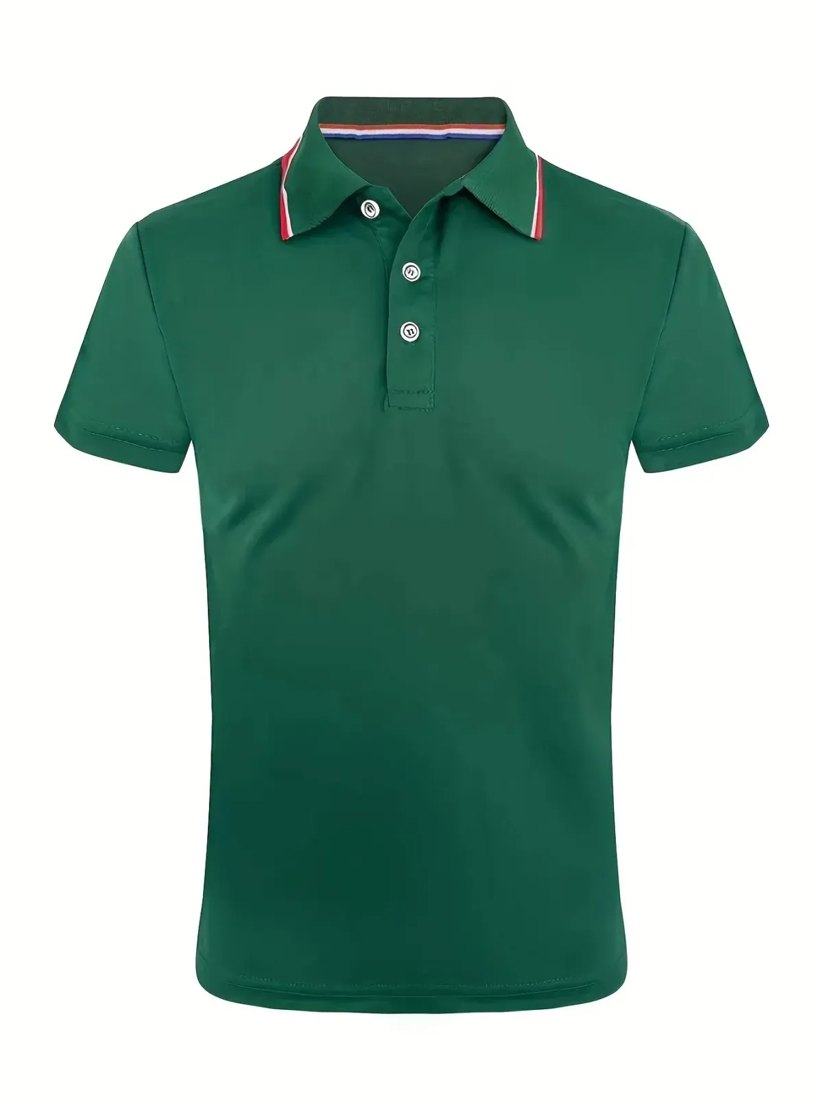 Men's Summer Casual Polo Shirt - Breathable Polyester Short Sleeve T-Shirt, Solid Color, Comfortable Fit for Everyday Wear showcase 22