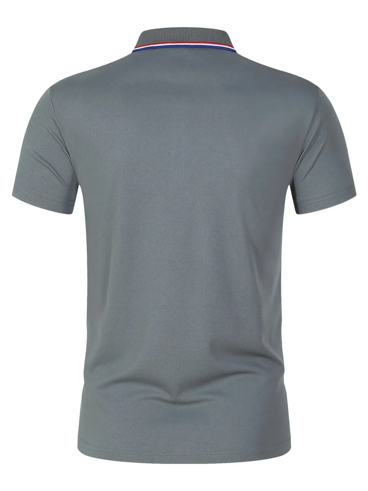Men's Summer Casual Polo Shirt - Breathable Polyester Short Sleeve T-Shirt, Solid Color, Comfortable Fit for Everyday Wear showcase 8