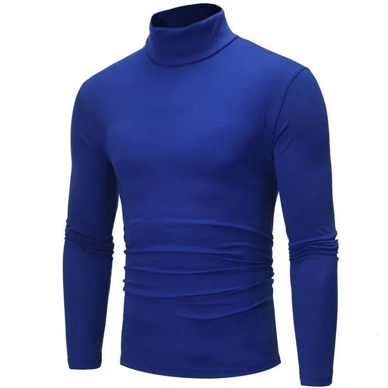 Men's Autumn Winter High Neck Long Sleeve T-Shirt Slim Fit Fashion Pullover - Breathable Elastic Apparel for Casual Wear showcase 12