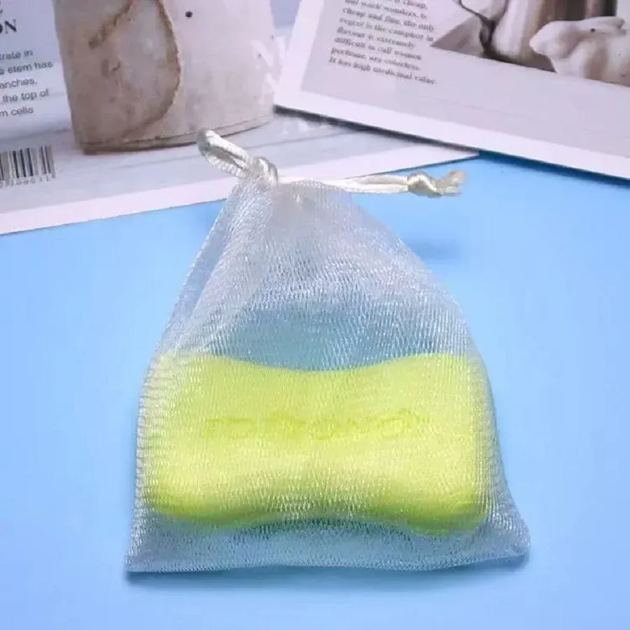 10PCS Hangable Soap Foaming Net Bag for Shower & Bathroom - Creates Rich Lather for Facial Cleanser & Body Wash - Gentle Exfoliation & Cleaning Tool for Home Use thumbnail 4