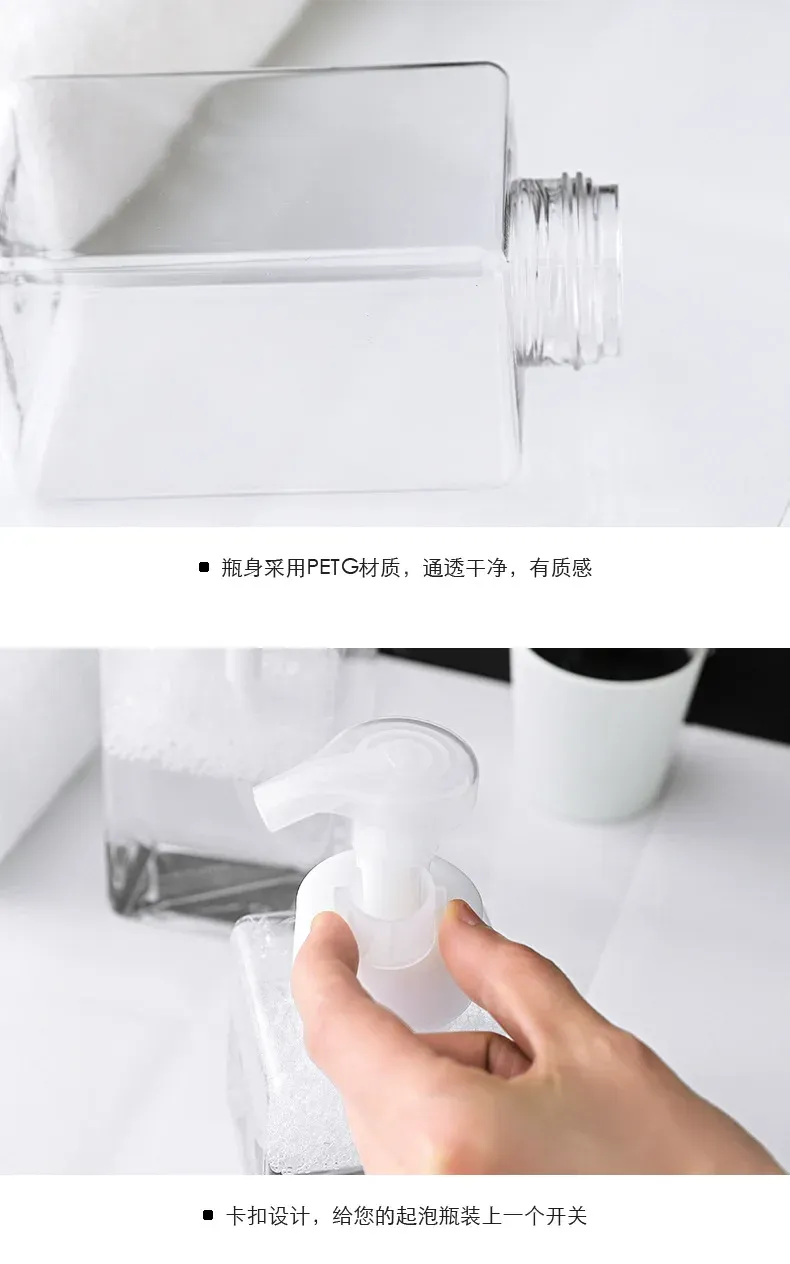 Foam Dispenser Bottle 2454 Mousse Foam Hand Sanitizer Press Type Facial Cleanser Sub-Bottling Container for Travel and Home Use showcase 9