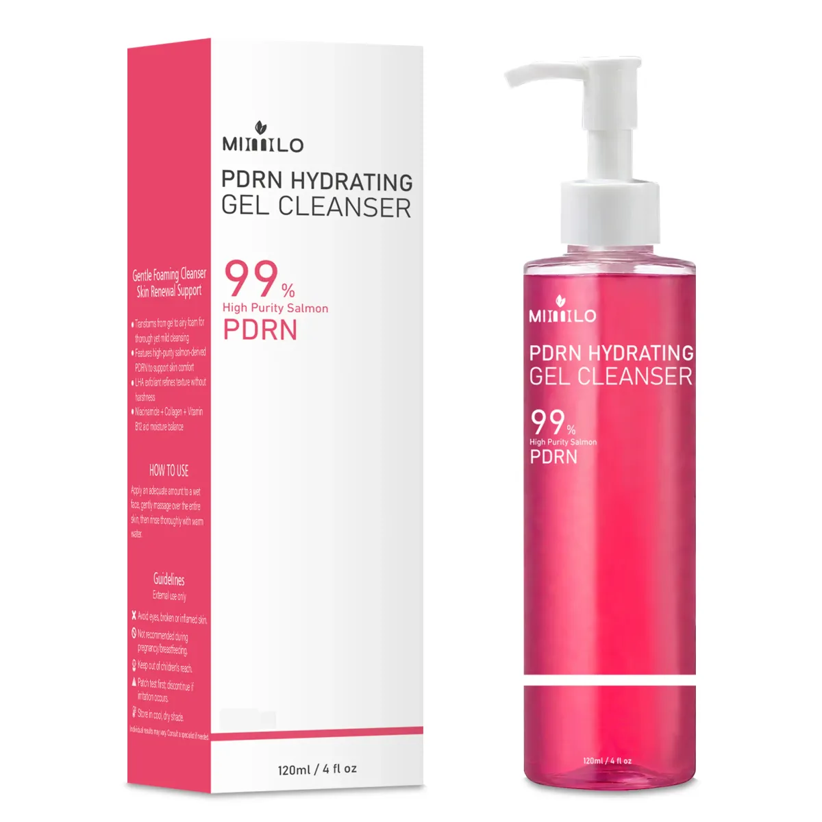 DNA PDRN Salmon Pink Foam Cleansing Gel 120ml - Deep Pore Cleanser for Oily Skin, Blackhead Removal, Gentle & Non-Irritating Formula for Radiant Skin showcase 6