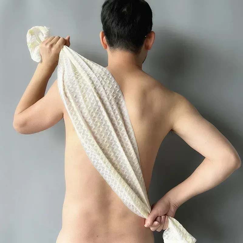Extra Long Exfoliating Back Scrubber Washcloth for Men & Women - Silver-Ion Infused, Dual-Sided Foam Bath Towel for Deep Cleaning & Smooth Skin showcase 9