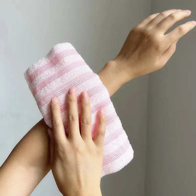 Extra Long Exfoliating Back Scrubber Washcloth for Men & Women - Silver-Ion Infused, Dual-Sided Foam Bath Towel for Deep Cleaning & Smooth Skin showcase 7