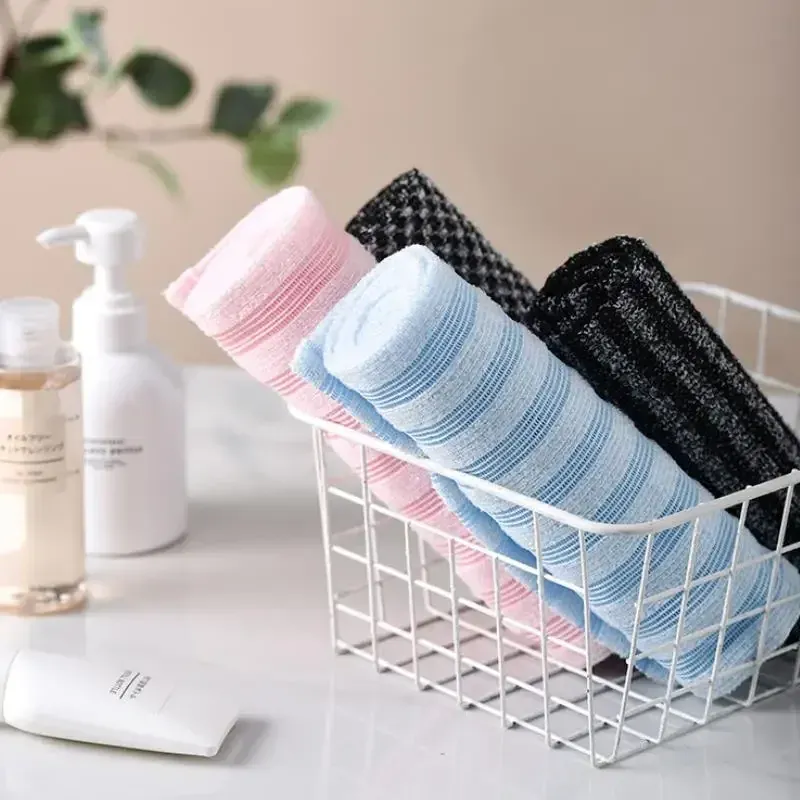 Extra Long Exfoliating Back Scrubber Washcloth for Men & Women - Silver-Ion Infused, Dual-Sided Foam Bath Towel for Deep Cleaning & Smooth Skin thumbnail 3