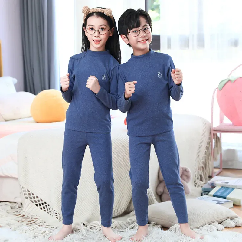 Kids Thermal Underwear Set for Boys & Girls - Thick, Soft, Warm Sleepwear for Autumn/Winter - Traceless Design for Comfort showcase 3