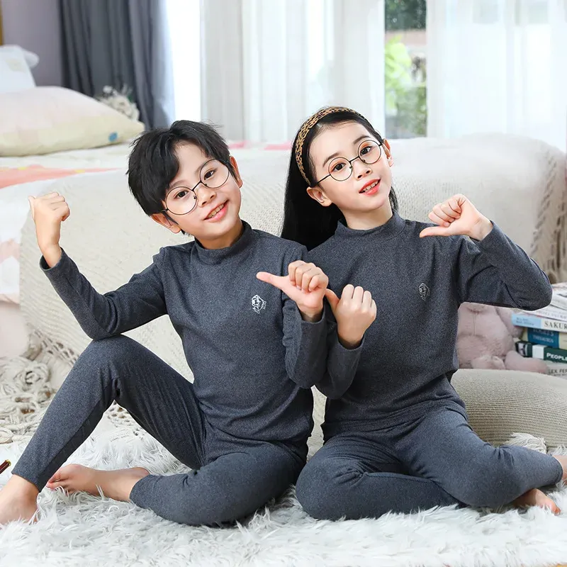 Kids Thermal Underwear Set for Boys & Girls - Thick, Soft, Warm Sleepwear for Autumn/Winter - Traceless Design for Comfort showcase 8