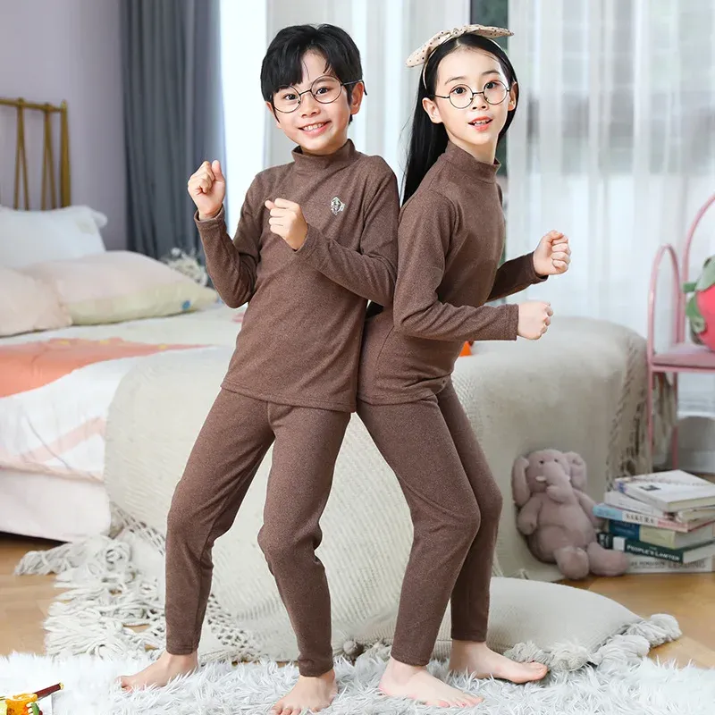 Kids Thermal Underwear Set for Boys & Girls - Thick, Soft, Warm Sleepwear for Autumn/Winter - Traceless Design for Comfort showcase 5