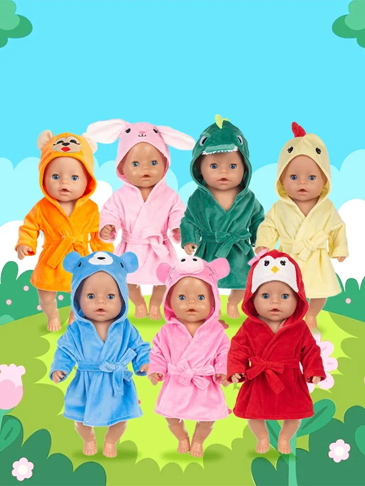 18 Inch Doll Bathrobe Pajama Set - Sleepwear Accessories for American Girl Dolls & Reborn Babies - Perfect Birthday Gift for Girls showcase 1