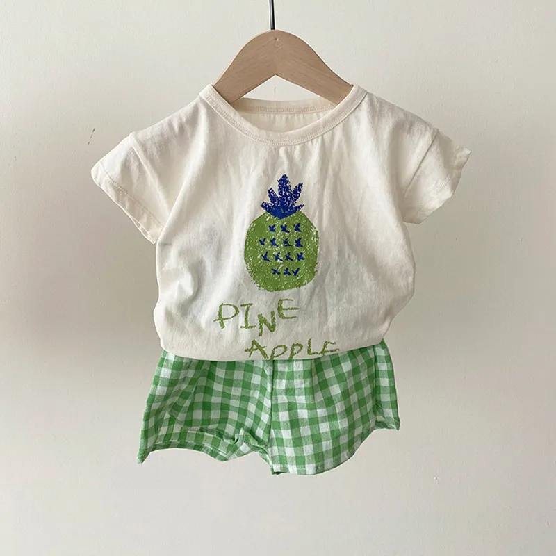 Summer Baby Pajama Set Cotton Toddler Sleeveless Nightwear Kids Cartoon Print Sleepwear for Boys Girls showcase 9