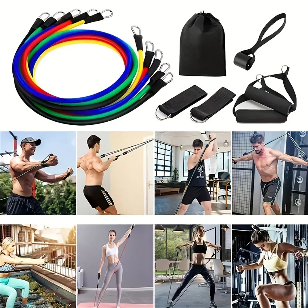11-Piece Resistance Band Set for Full Body Workout: Portable Pull Rope, Ankle Strap, Chest Expander for Men & Women Fitness showcase 8