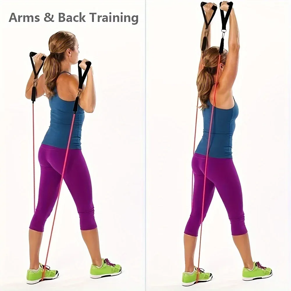 11-Piece Resistance Band Set for Full Body Workout: Portable Pull Rope, Ankle Strap, Chest Expander for Men & Women Fitness showcase 7