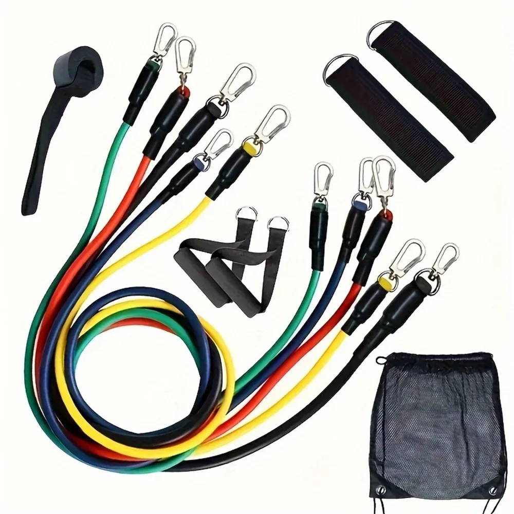 11-Piece Resistance Band Set for Full Body Workout: Portable Pull Rope, Ankle Strap, Chest Expander for Men & Women Fitness showcase 5