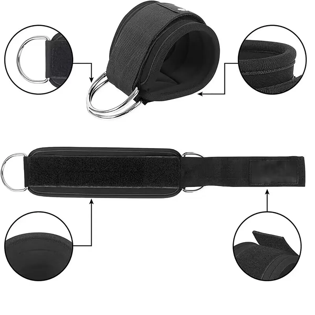 Ankle Straps Resistance Bands Set for Fitness Workouts - Portable Exercise Equipment for Glute Strength, Yoga, and Gym Training - Adjustable for Men and Women showcase 7