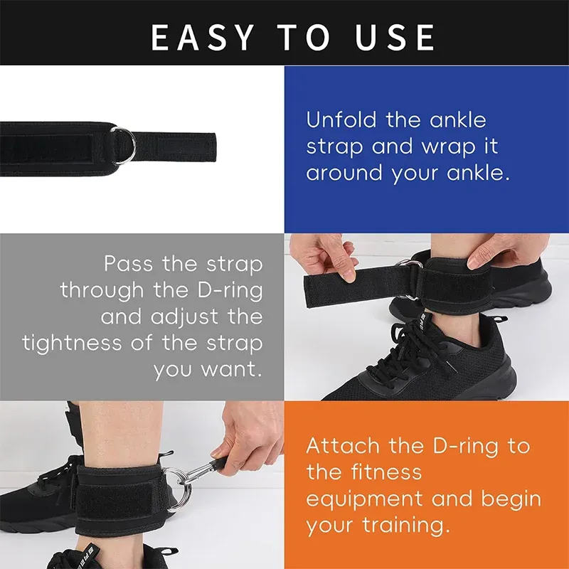 Ankle Straps Resistance Bands Set for Fitness Workouts - Portable Exercise Equipment for Glute Strength, Yoga, and Gym Training - Adjustable for Men and Women showcase 4