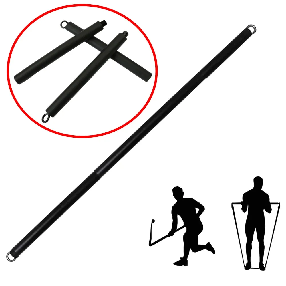 Portable Workout Bar with Resistance Bands Set - Full Body Home Gym Equipment for Pilates, Yoga, Strength Training, Bicep Curls, Squats, and More showcase 2