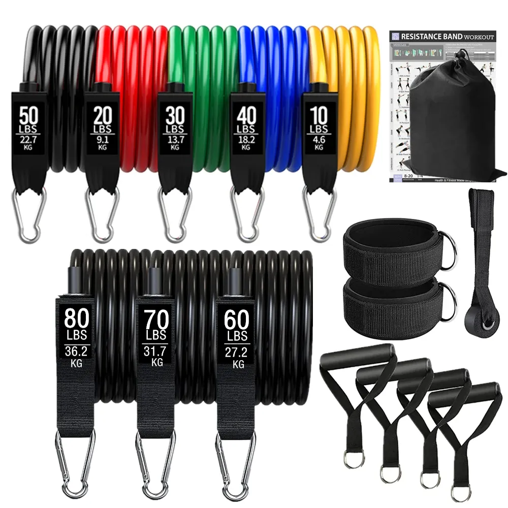 Portable Workout Bar with Resistance Bands Set - Full Body Home Gym Equipment for Pilates, Yoga, Strength Training, Bicep Curls, Squats, and More showcase 13