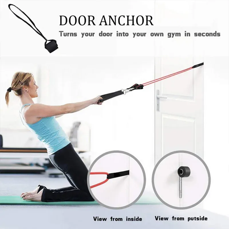 Portable Workout Bar with Resistance Bands Set - Full Body Home Gym Equipment for Pilates, Yoga, Strength Training, Bicep Curls, Squats, and More showcase 32