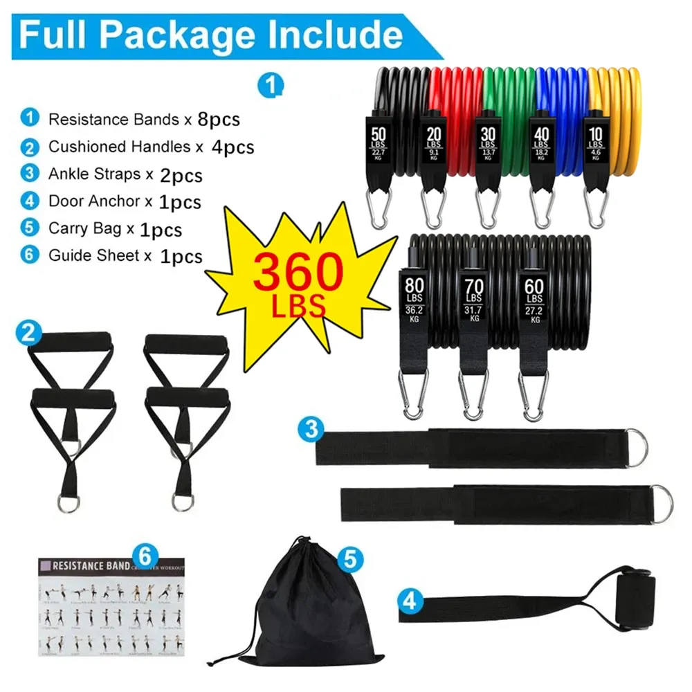 Portable Workout Bar with Resistance Bands Set - Full Body Home Gym Equipment for Pilates, Yoga, Strength Training, Bicep Curls, Squats, and More showcase 14