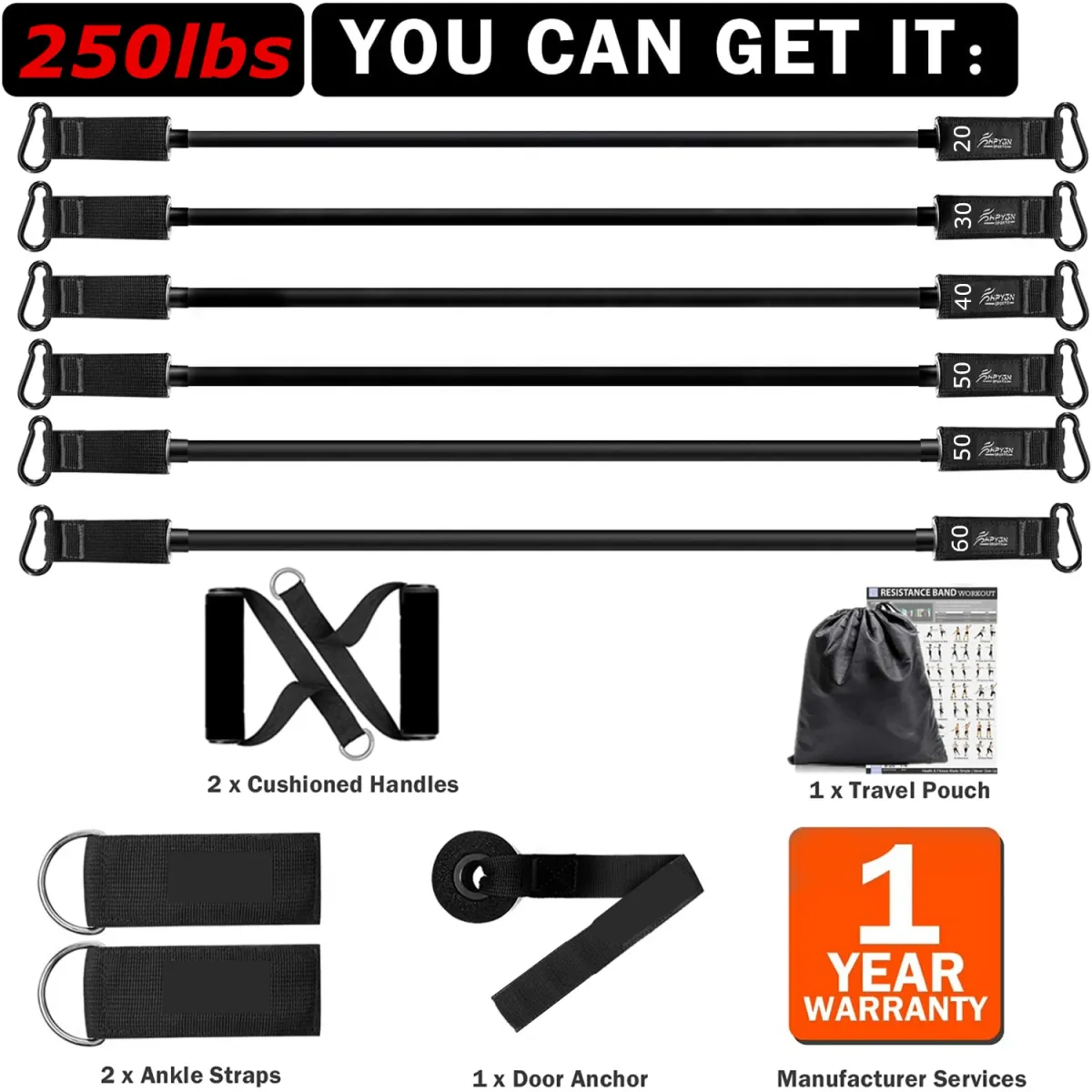 Portable Workout Bar with Resistance Bands Set - Full Body Home Gym Equipment for Pilates, Yoga, Strength Training, Bicep Curls, Squats, and More showcase 29