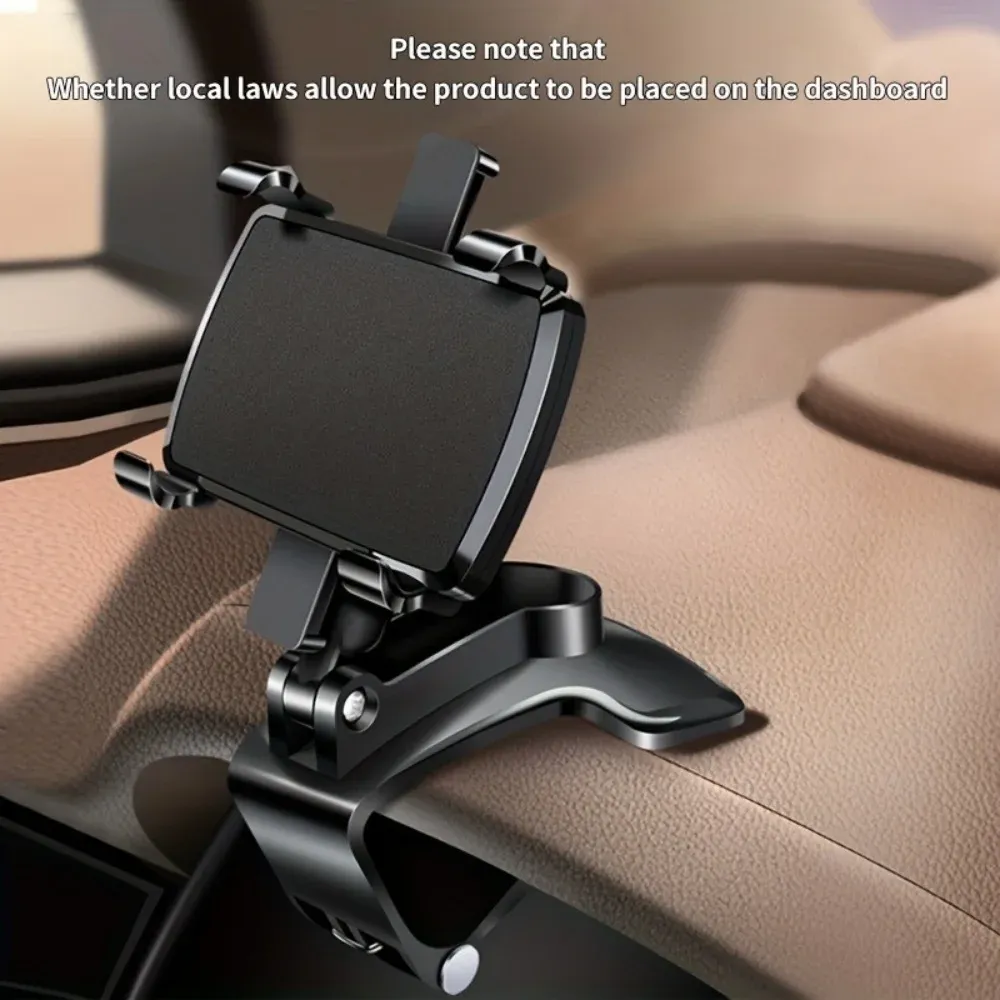 360° Rotating Universal Dashboard Car Phone Holder Mount for iPhone Samsung Xiaomi - Portable GPS Navigation Stand with Silicone Protection showcase 6