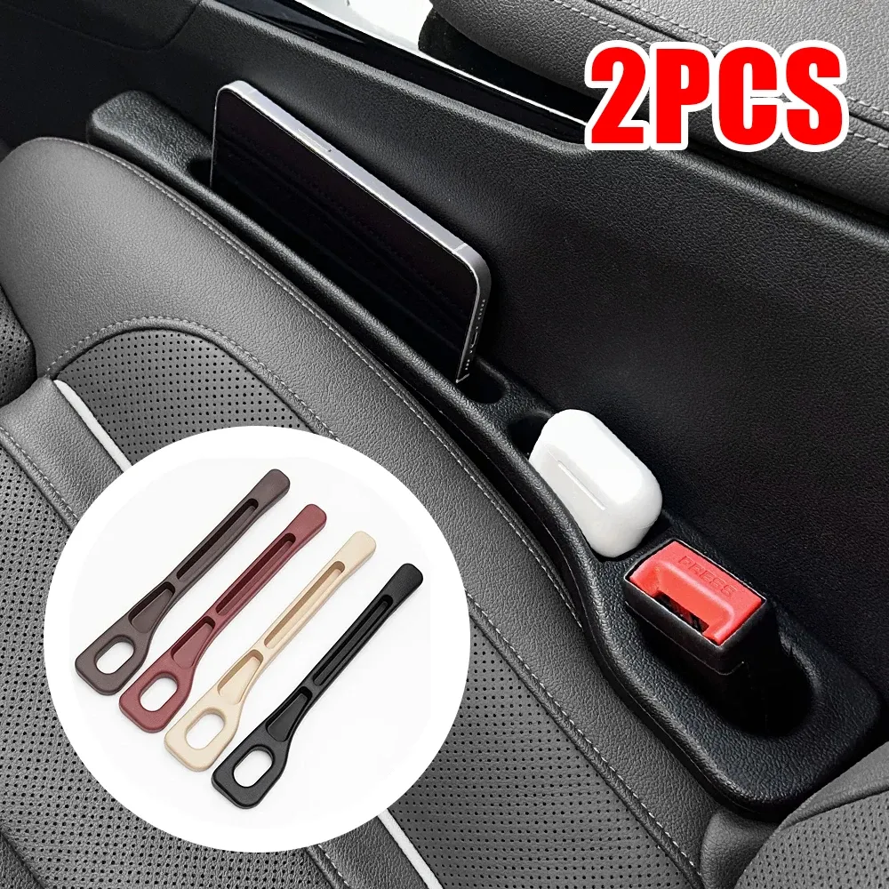 Universal Black Car Seat Gap Filler & Organizer - Leak-Proof Side Seam Plug Strip with Phone Holder Pouch for All Car Models showcase 1