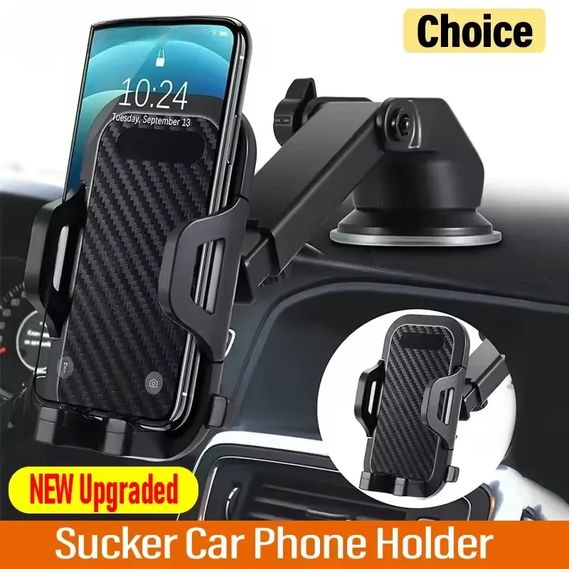 360° Rotatable Car Phone Mount Holder - Universal Windshield Suction Cup & Air Vent Stand for All Cellphones - Secure Stable Grip for Drivers