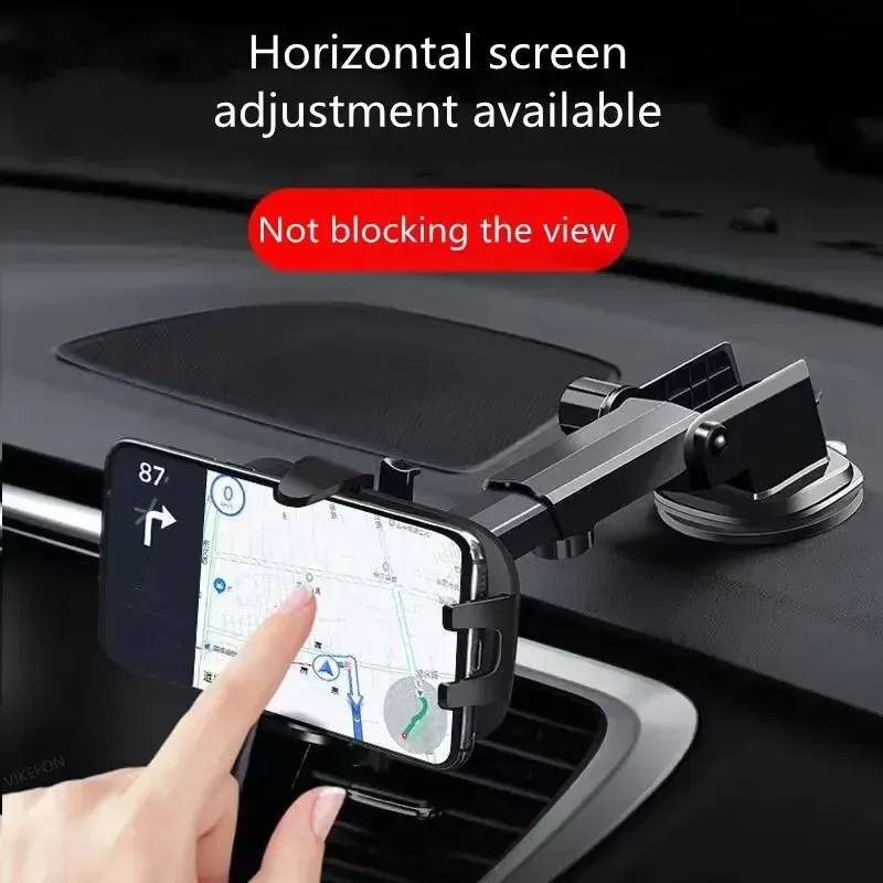360° Rotatable Car Phone Mount Holder - Universal Windshield Suction Cup & Air Vent Stand for All Cellphones - Secure Stable Grip for Drivers showcase 4