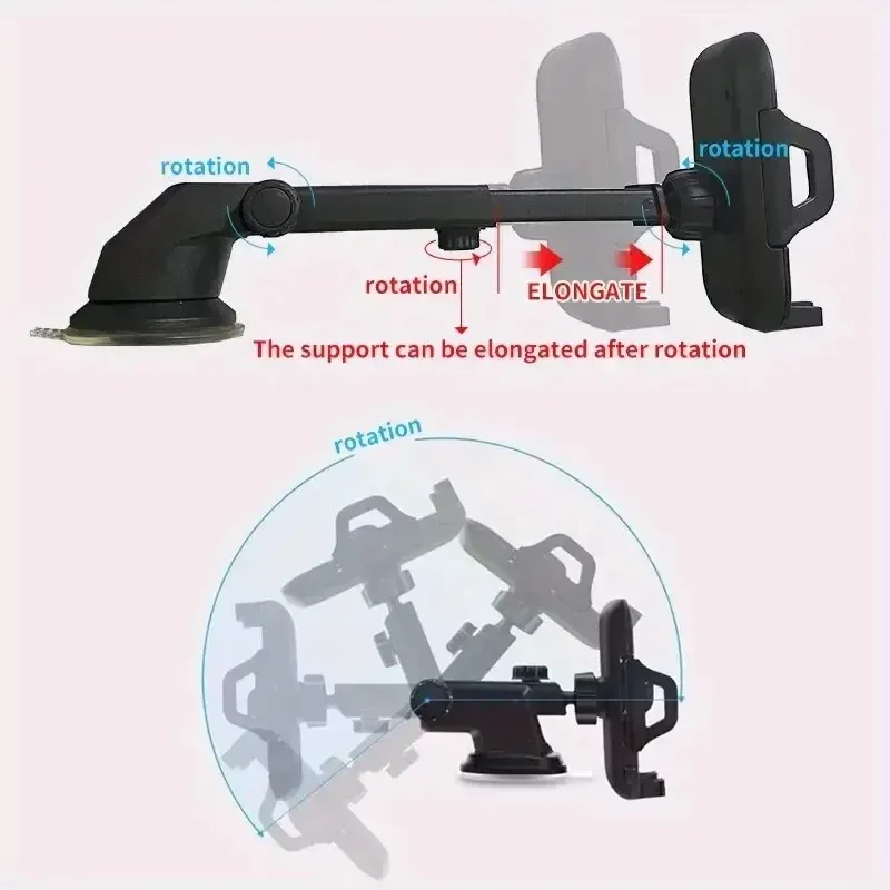 360° Rotatable Car Phone Mount Holder - Universal Windshield Suction Cup & Air Vent Stand for All Cellphones - Secure Stable Grip for Drivers showcase 13