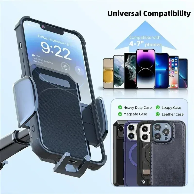 360° Rotatable Car Phone Mount Holder - Universal Windshield Suction Cup & Air Vent Stand for All Cellphones - Secure Stable Grip for Drivers showcase 15