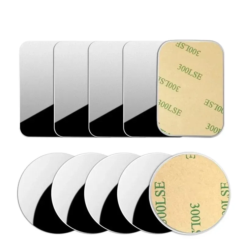 5PCS Car Phone Holder Metal Plate Set: Round & Square Magnetic Stickers for Mobile Tablet Car Stands, Universal Iron Sheet Mount Accessories showcase 2