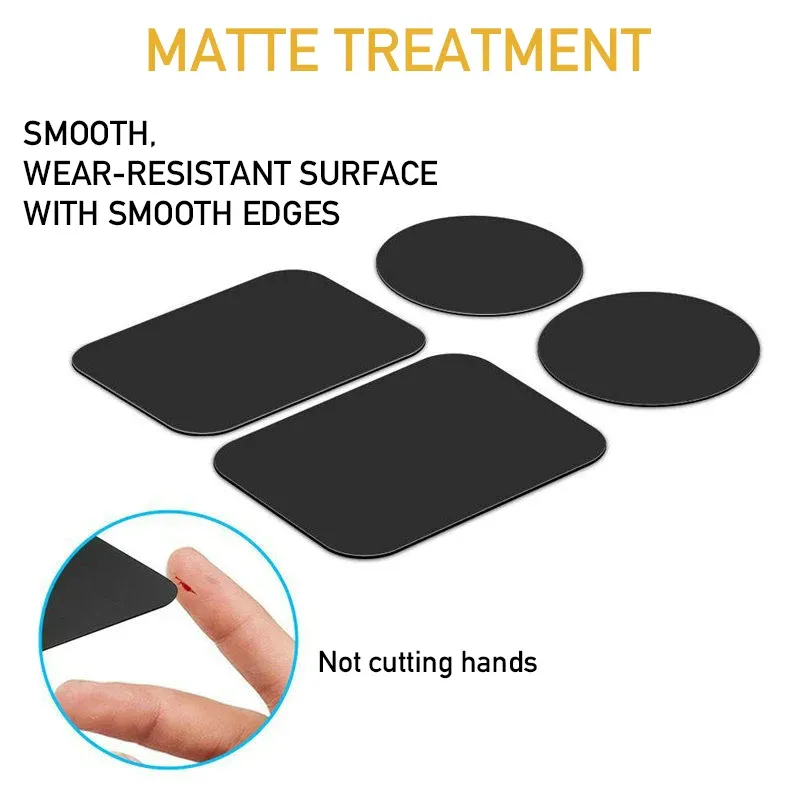 5PCS Car Phone Holder Metal Plate Set: Round & Square Magnetic Stickers for Mobile Tablet Car Stands, Universal Iron Sheet Mount Accessories thumbnail 6