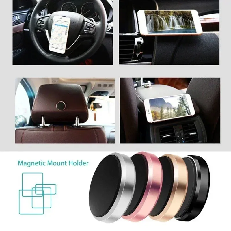 Universal Magnetic Car Phone Holder Mount Stand for iPhone Samsung Xiaomi - Rotatable or Fixed Dashboard Sticker thumbnail 5