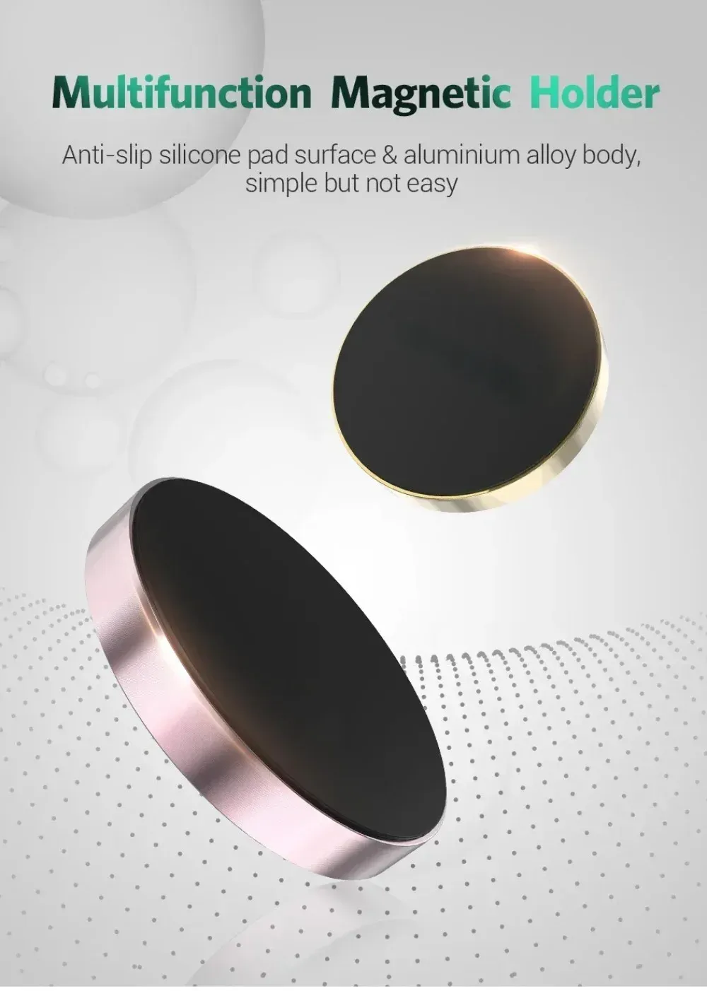 Universal Magnetic Car Phone Holder Mount Stand for iPhone Samsung Xiaomi - Rotatable or Fixed Dashboard Sticker showcase 5