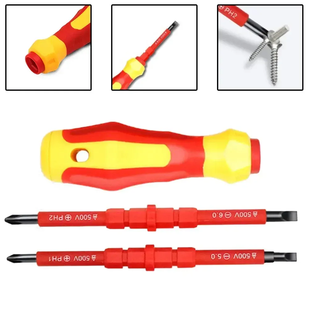 3Pcs Multi-Purpose Electrician Screwdriver Set with Magnetic Tip, PH1 PH2 Slotted Bits, Ergonomic Handle for Home & Professional Use showcase 1