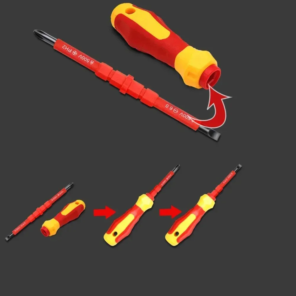 3Pcs Multi-Purpose Electrician Screwdriver Set with Magnetic Tip, PH1 PH2 Slotted Bits, Ergonomic Handle for Home & Professional Use thumbnail 6