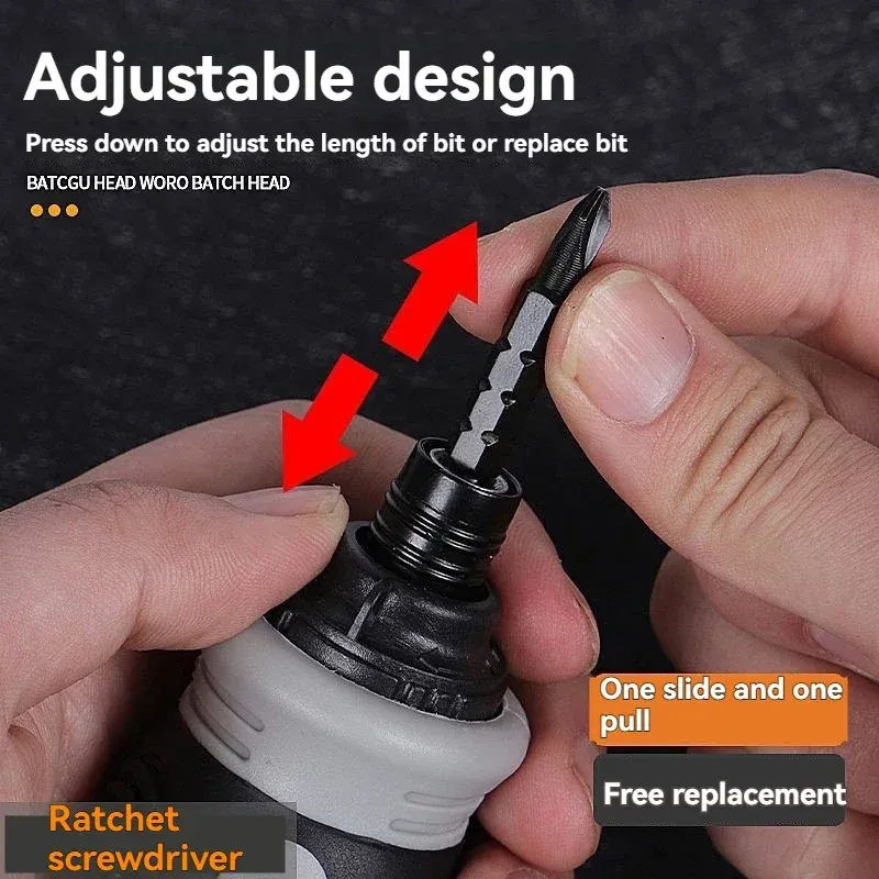 Mini Ratchet Screwdriver Set with Double-Ended Bit, CR-V Steel, Labor-Saving Dual-Purpose Tool for Home, Auto, and Appliance Repair thumbnail 3