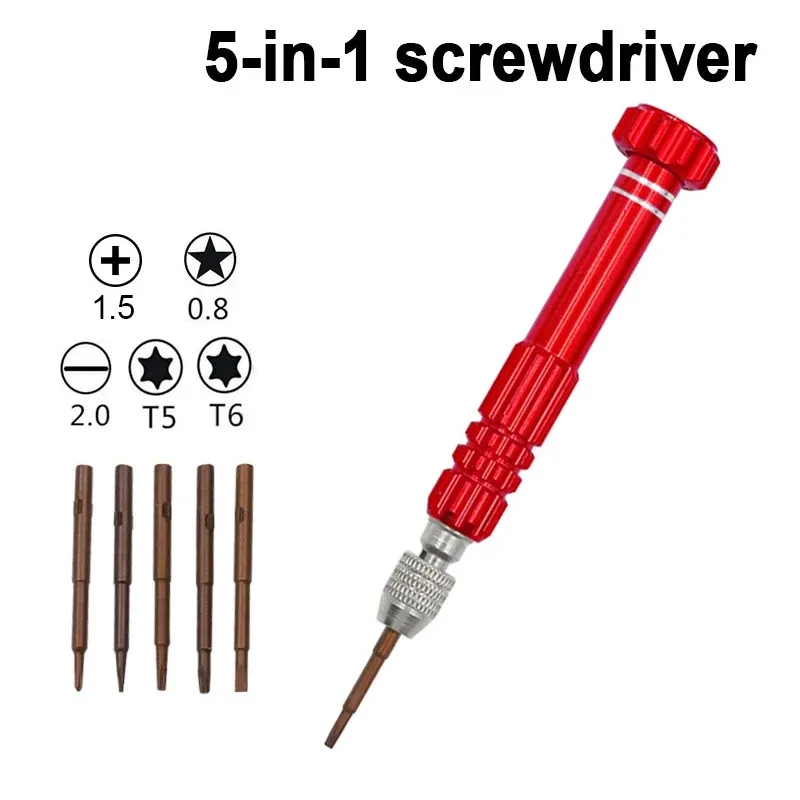 5-in-1 Multi-Function Screwdriver Set for Mobile Phone, Watch, Glasses Repair - Precision Disassembly Tool Kit for Notebooks and Electronics