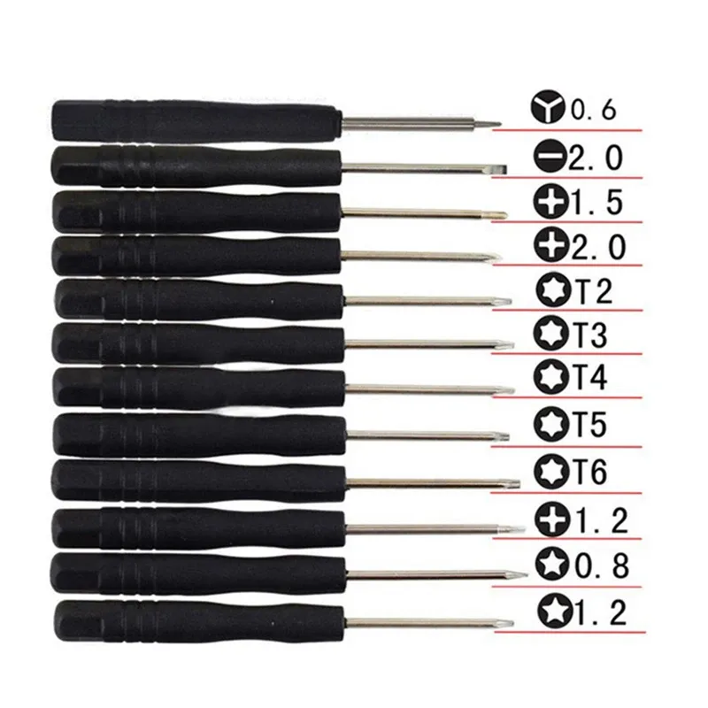 12Pcs Mini Magnetic Precision Screwdriver Set for iPhone, Samsung, HTC Phones, Tablets, PCs - Professional Repair Tools