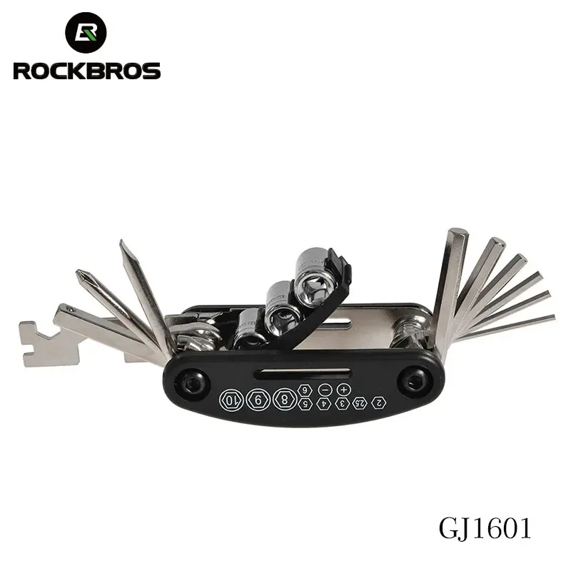 ROCKBROS 16-in-1 Bike Multi-Tool Kit: Portable Bicycle Repair Set with Hex Wrenches, Screwdrivers, and Spoke Key for Mountain Cycling Maintenance thumbnail 4