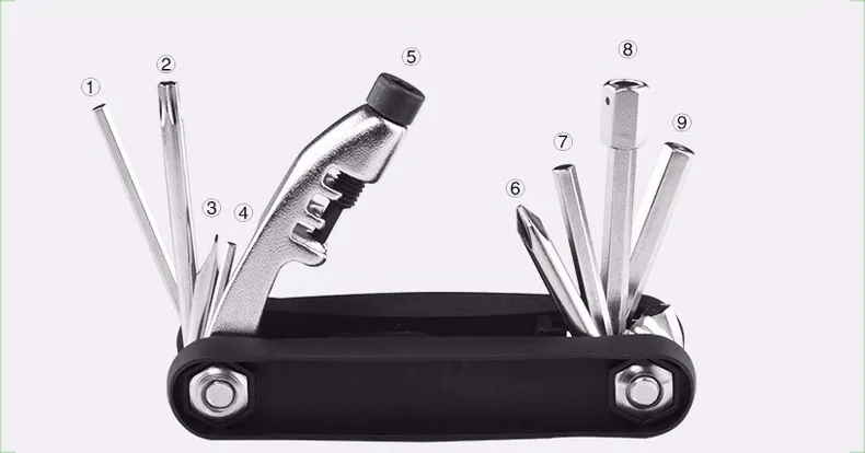 ROCKBROS 16-in-1 Bike Multi-Tool Kit: Portable Bicycle Repair Set with Hex Wrenches, Screwdrivers, and Spoke Key for Mountain Cycling Maintenance showcase 12