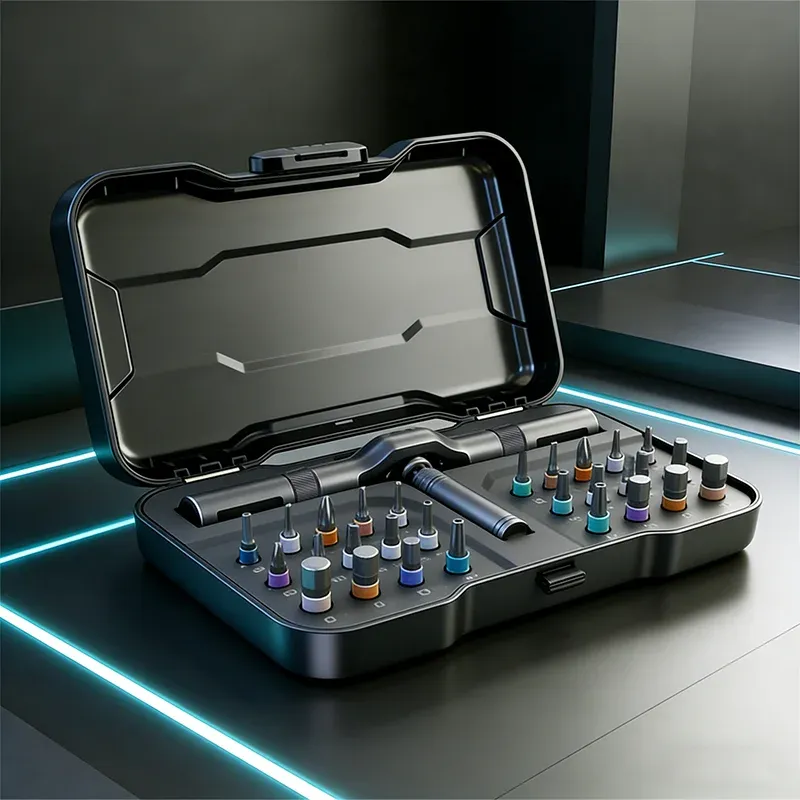 24-in-1 Multi-Purpose Ratchet Screwdriver Set with Magnetic Bits for DIY Household Repair and Precision Work