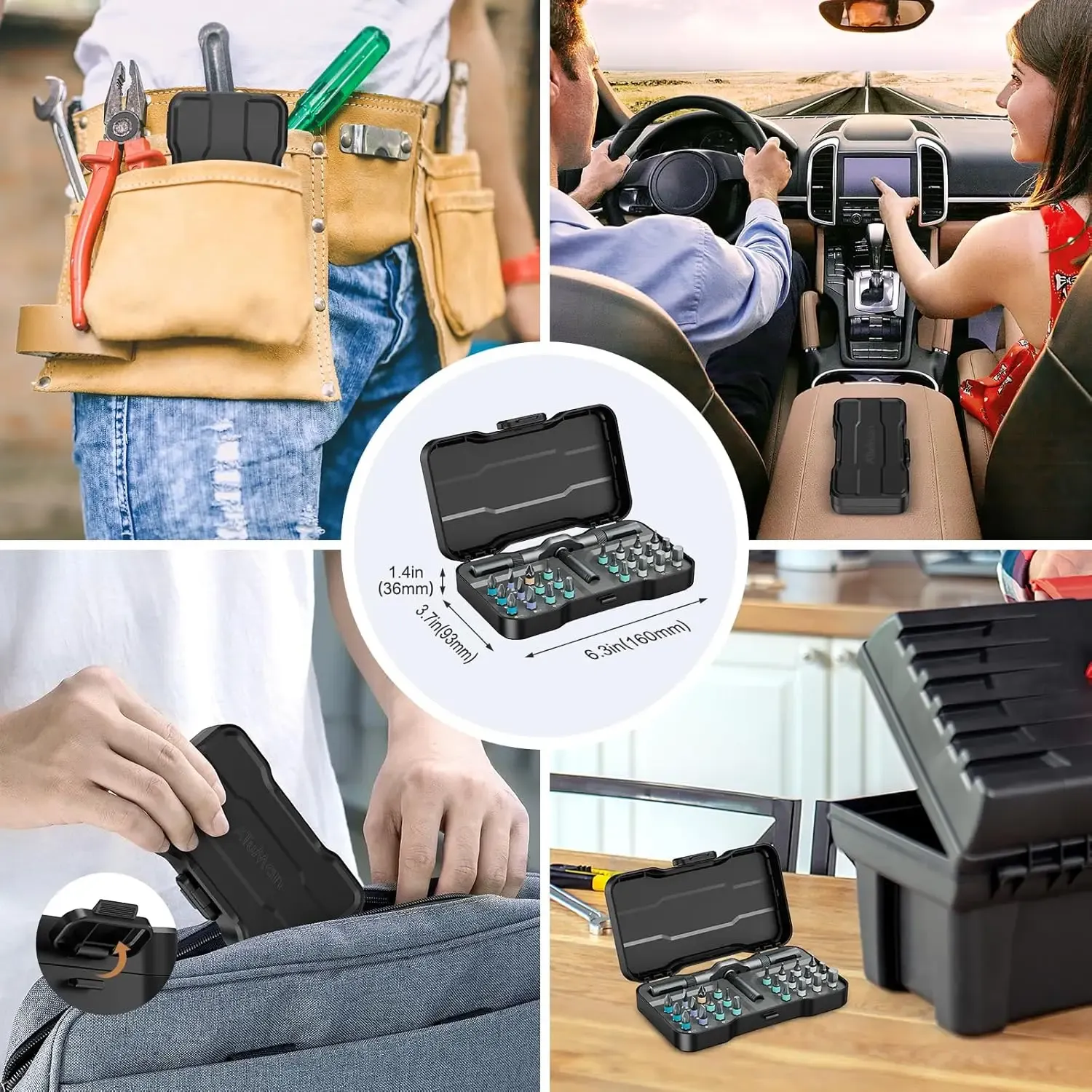 24-in-1 Multi-Purpose Ratchet Screwdriver Set with Magnetic Bits for DIY Household Repair and Precision Work thumbnail 6