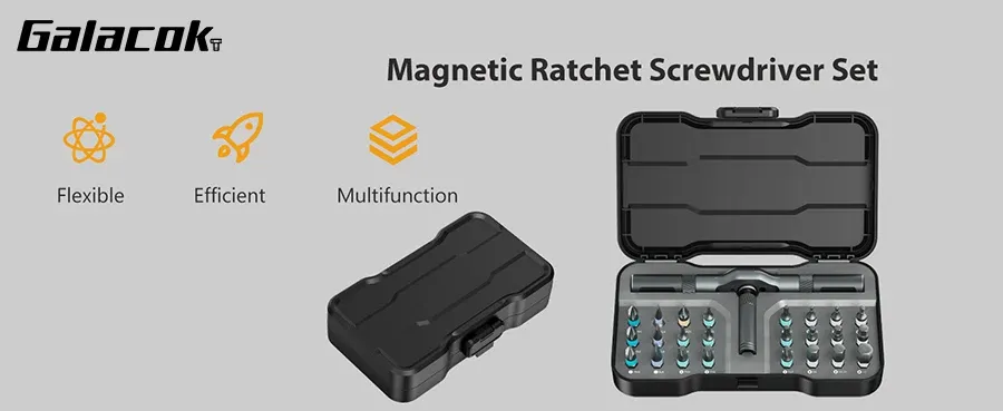 24-in-1 Multi-Purpose Ratchet Screwdriver Set with Magnetic Bits for DIY Household Repair and Precision Work showcase 1