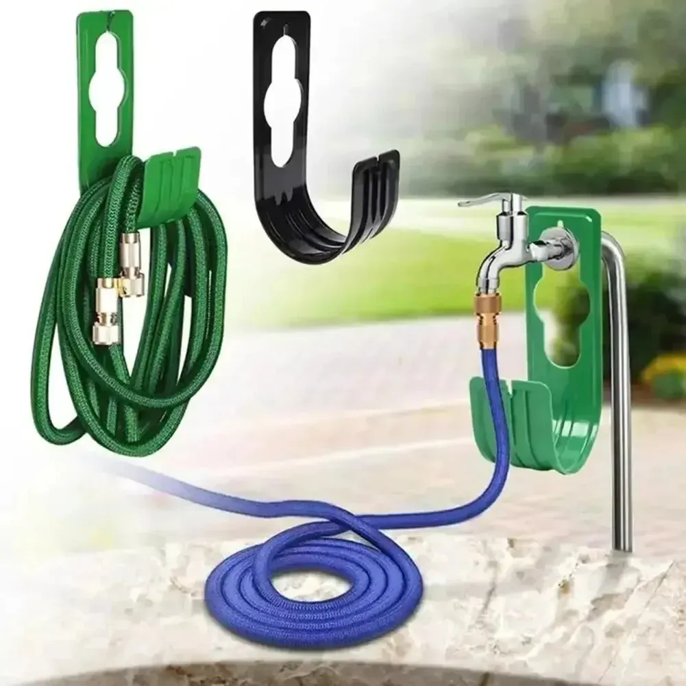 Portable Garden Hose Hook Holder - Adjustable Rack for Telescopic Water Pipes, Car Washing, and Garden Tap Storage - Durable Plastic Accessory