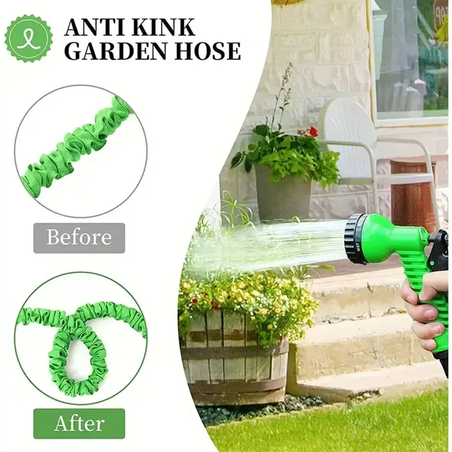 25-200FT Expandable Garden Hose, Lightweight & Durable Magic Water Hose with 7 Spray Patterns, Easy Storage for Home Garden, Car Wash, Pet Bathing thumbnail 3