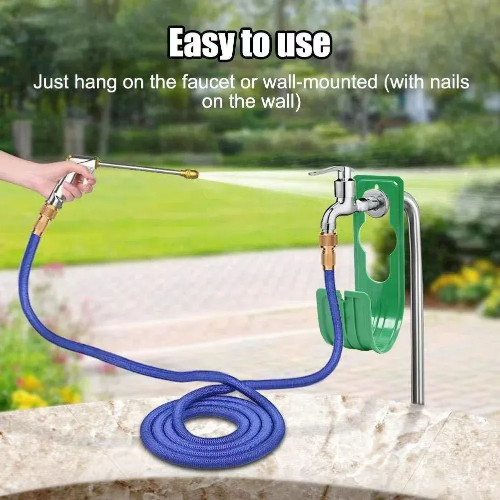 Garden Hose Holder Wall Mount Tap Organizer Rack - Durable Plastic for Agriculture, Car Wash, Lawns - Convenient Outdoor Water Pipe Storage thumbnail 3